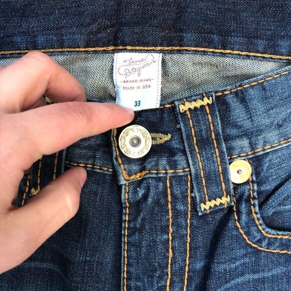 True Religion Jeans Size 33 BILLY BIG T Blue - Picture 7 of 9